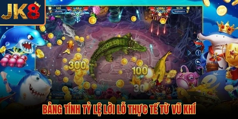Tỷ lệ lời lỗ vũ khí theo luật mẹo chơi bắn cá